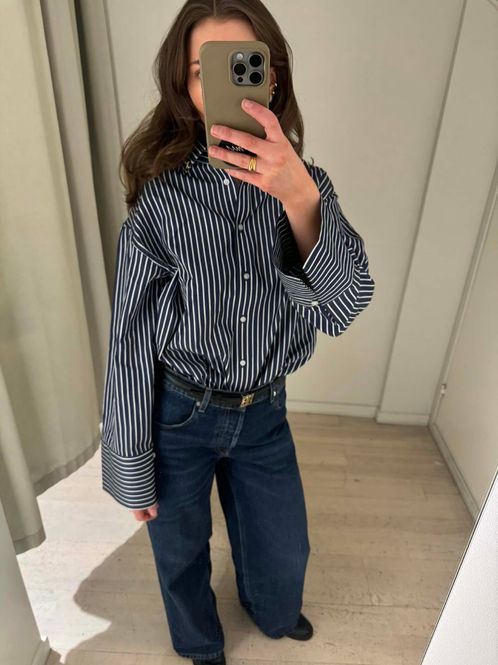 Hovedbilde Jade Shirt Navy Bold Stripes