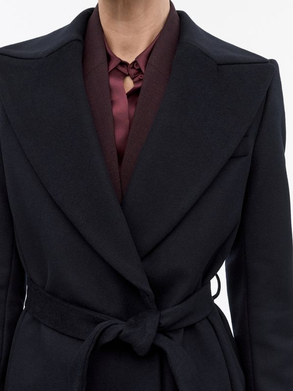 RIMINA Wool Cashmere Coat Dark Blue