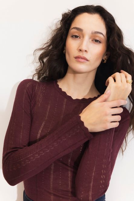 Hovedbilde Safir Knit Top Deep Plum