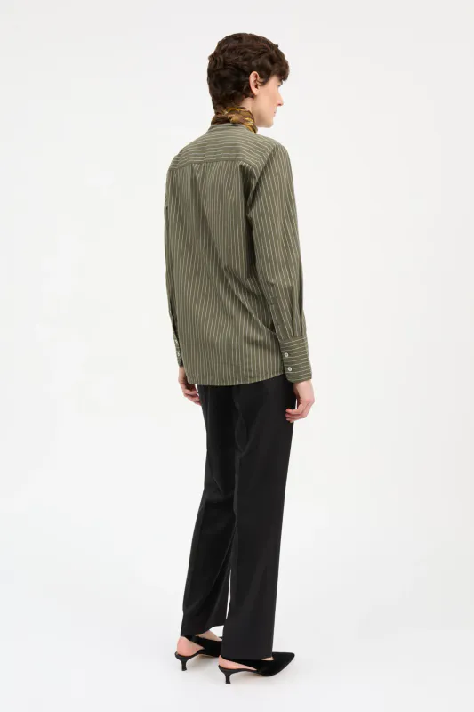 Scot Shirt Green White Stripe