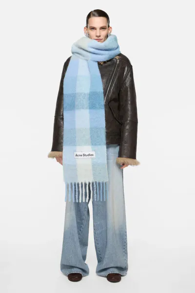 Hovedbilde MOHAIR CHECKED SCARF Light ...