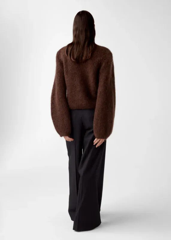 SOFIA Mohair Cardigan Espresso