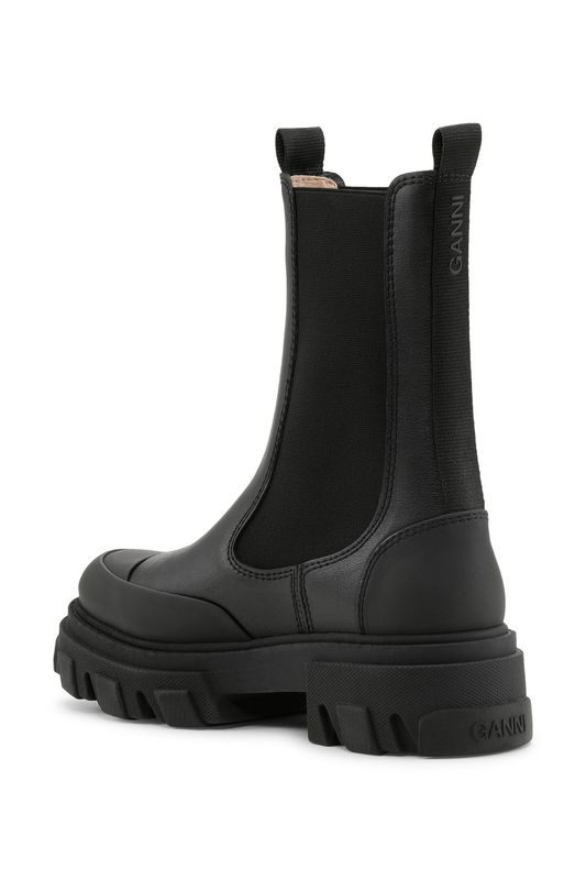 Cleated Mid Boots Stitch Black 