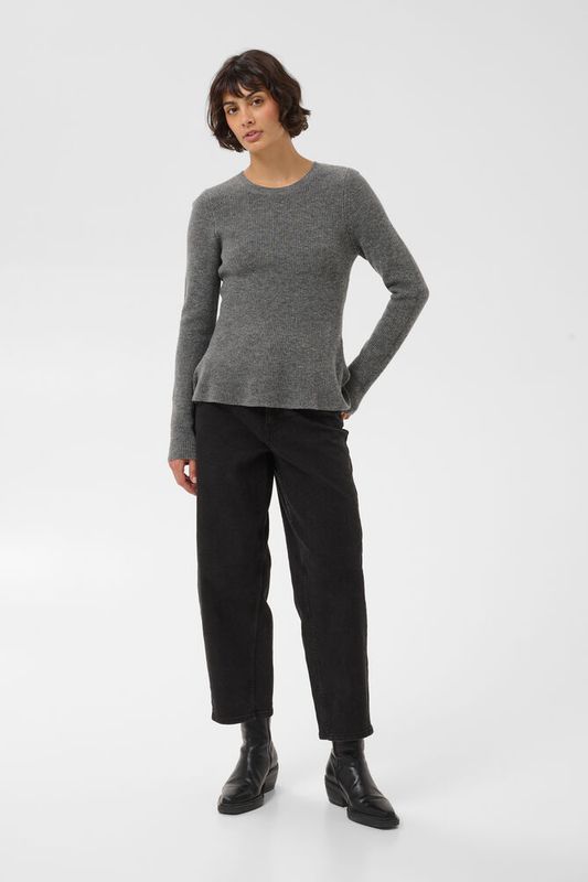 CarinaPW Pullover Medium Grey Melange