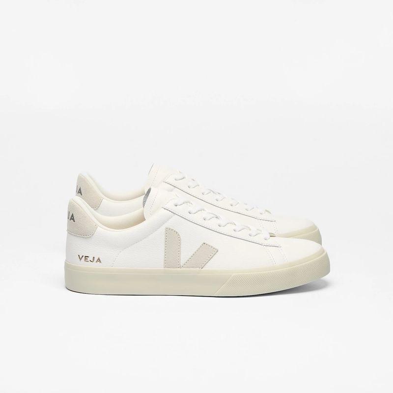 CAMPO W Leather White Natural Suede