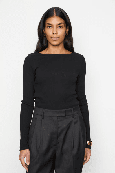 Hovedbilde Petronella Rib Boatneck Black