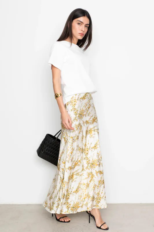 LUNE Skirt Yellow Mimosa Print