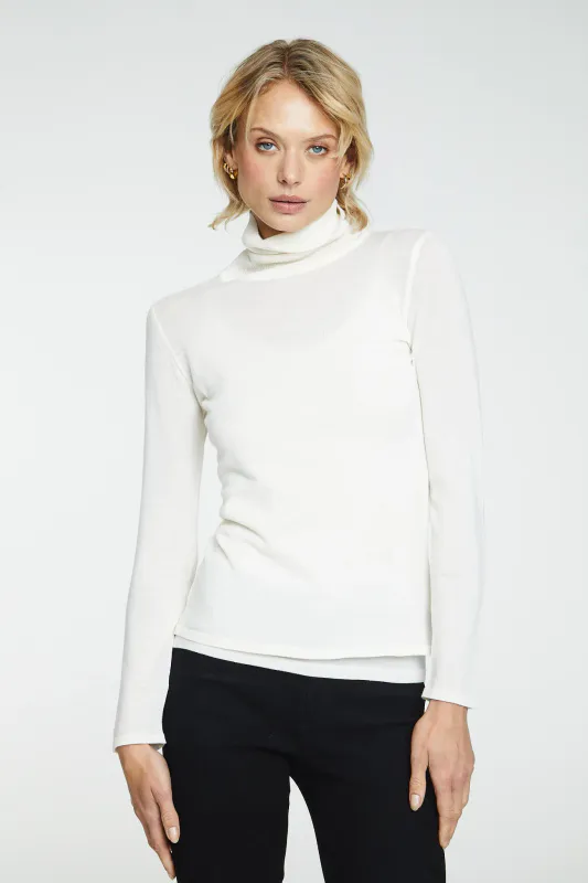 Women's Merino Polo Off White