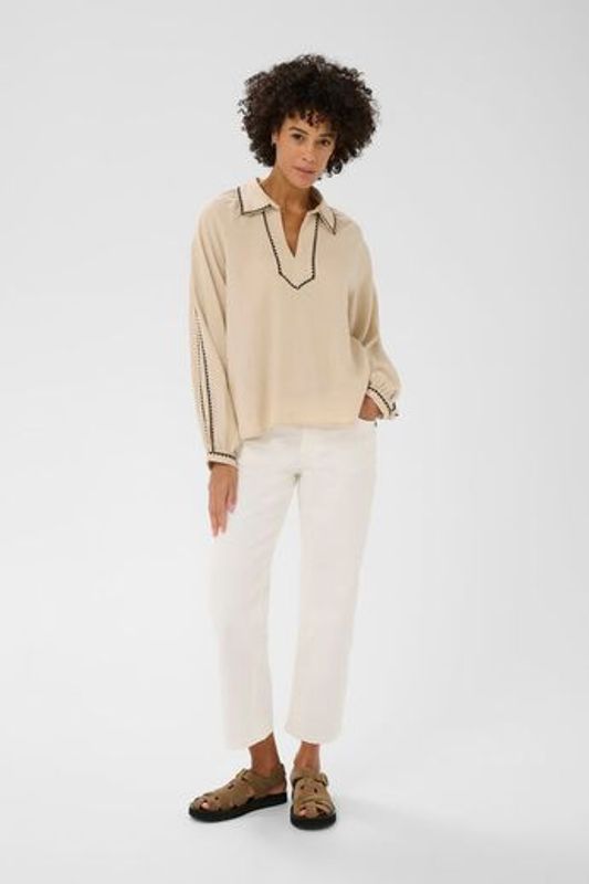 AimyPW Bluse Oatmeal