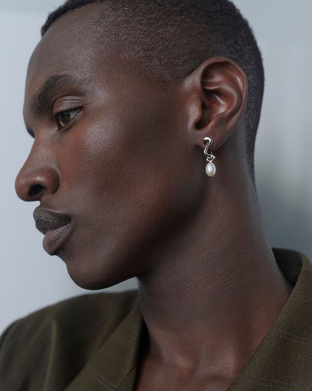 Langebro Huggie Silver 