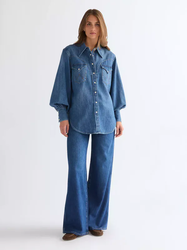 Exaggerate Western shirt Legacy Blue 
