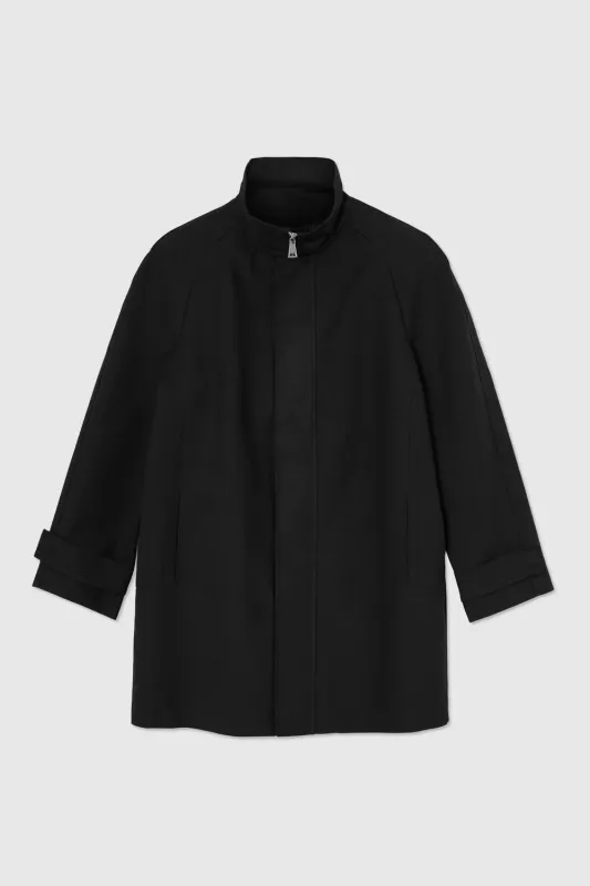 WMN Cotton Car Coat Black 