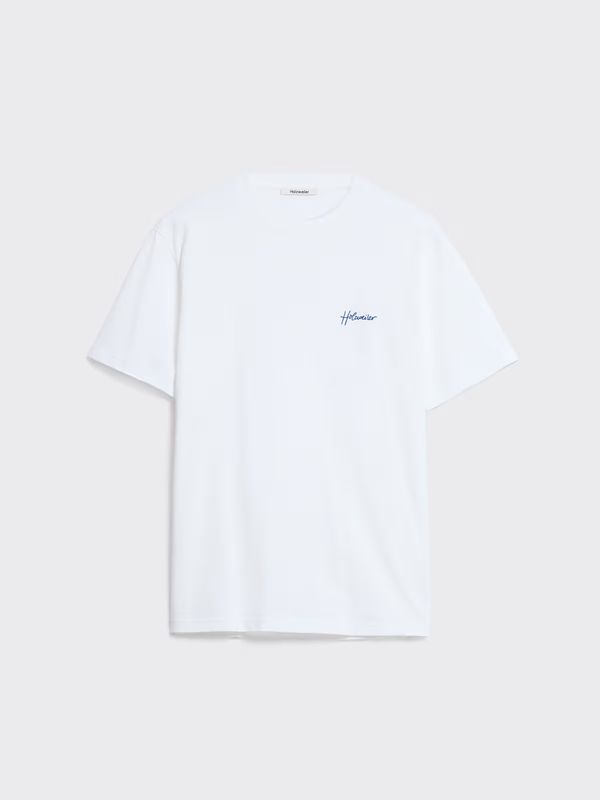 Tucker Embroidery Tee White