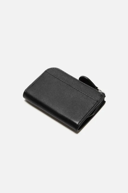 COMPACT Zip Wallet Black