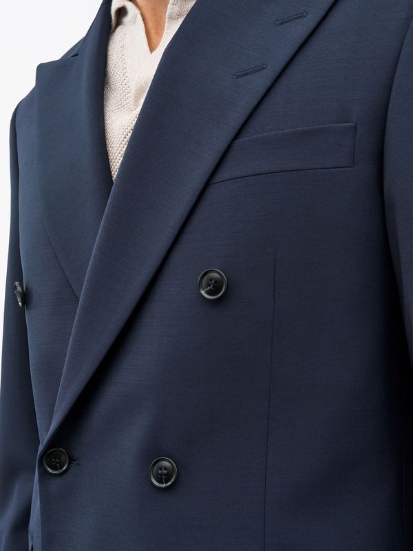 Ease Double-Breasted Jacket Dark Blue