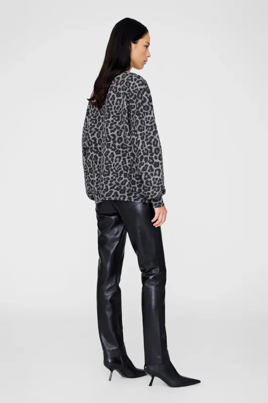 MILES Sweatshirt Grey Leopard