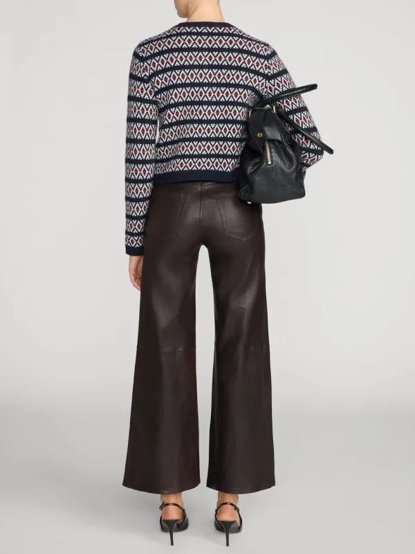 The Cashmere Cardi Navy Fairisle