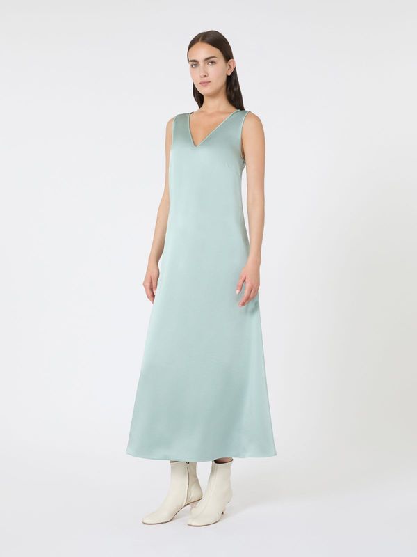 OTTELIA Flowing Satin Dress Jade